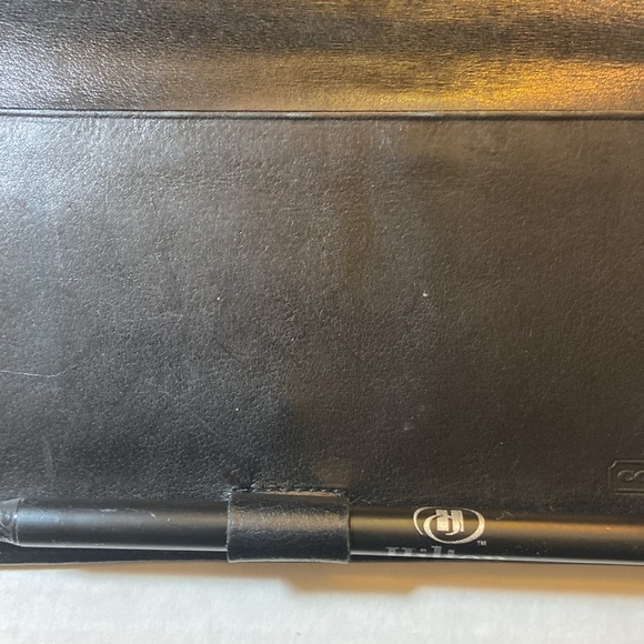 COACH Vintage Black Leather Wallet, Checkbook, ID, Credit Cards Pen Holder VTG - Picture 5 of 7